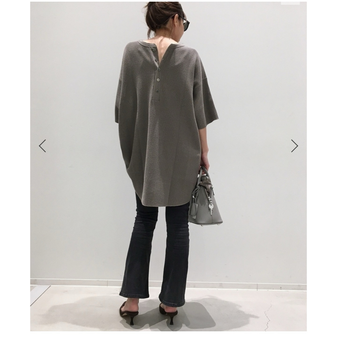 L'Appartement DEUXIEME CLASSE(アパルトモンドゥーズィエムクラス)のAMERICANA S/S Thermal P/O カーキ レディースのトップス(カットソー(半袖/袖なし))の商品写真