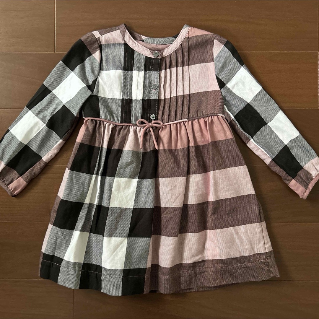 BURBERRY(バーバリー)のBURBERRY バーバリー　ピンクチェックワンピース キッズ/ベビー/マタニティのキッズ服女の子用(90cm~)(ワンピース)の商品写真