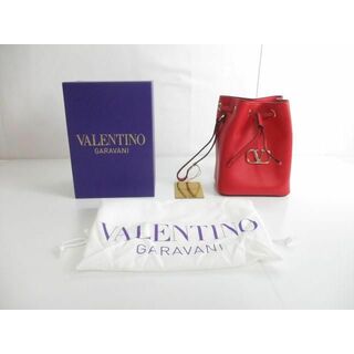  未使用 VALENTINO GARAVANI ヴァレンティノ・ガラヴァーニ 巾着ハンドポーチ レッド 赤 レディース(その他)