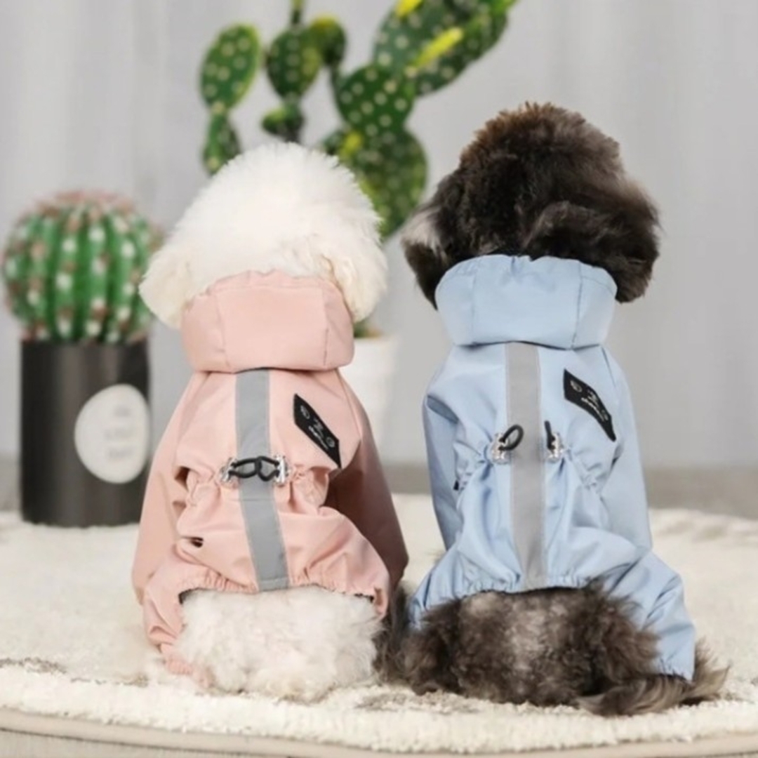 犬用 犬 レインコート Sサイズ ポンチョ ペット 雨具 夜間反射 防水 犬服 その他のペット用品(犬)の商品写真