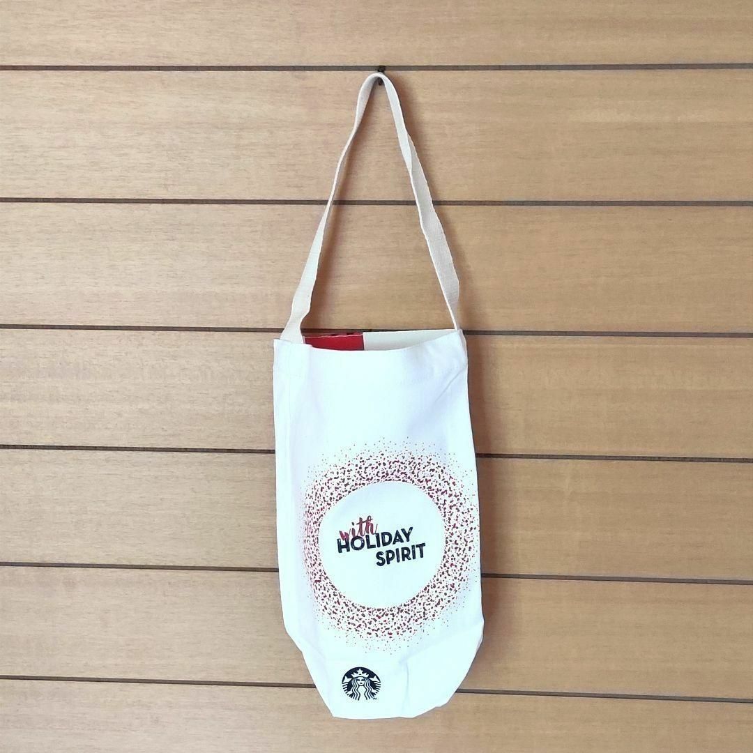 Starbucks(スターバックス)のSTARBUCKS スターバックス ホリデー ボトルバッグ 新品 ホワイト② レディースのバッグ(トートバッグ)の商品写真