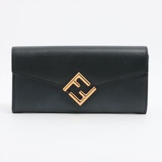 FENDI - フェンディ  レザー  ブラック レディース 長財布