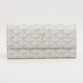 GOYARD - ゴヤール ヴァレンヌ PVC×レザー  ホワイト レディース 長財布