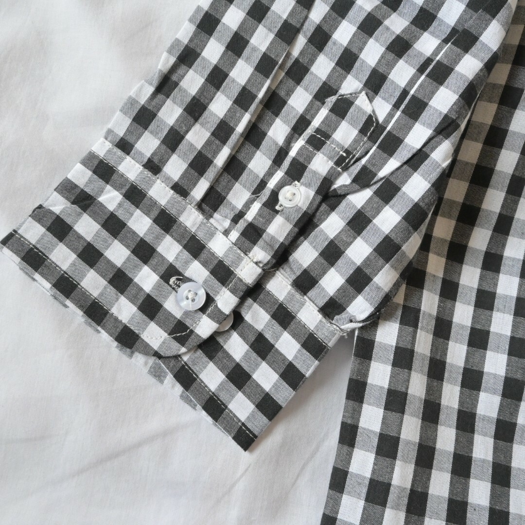SKKONE(スコーネ)のスコーネ　シャツ　七分袖　綿100　ギンガムチェック　チェック柄　大きめサイズ メンズのトップス(シャツ)の商品写真