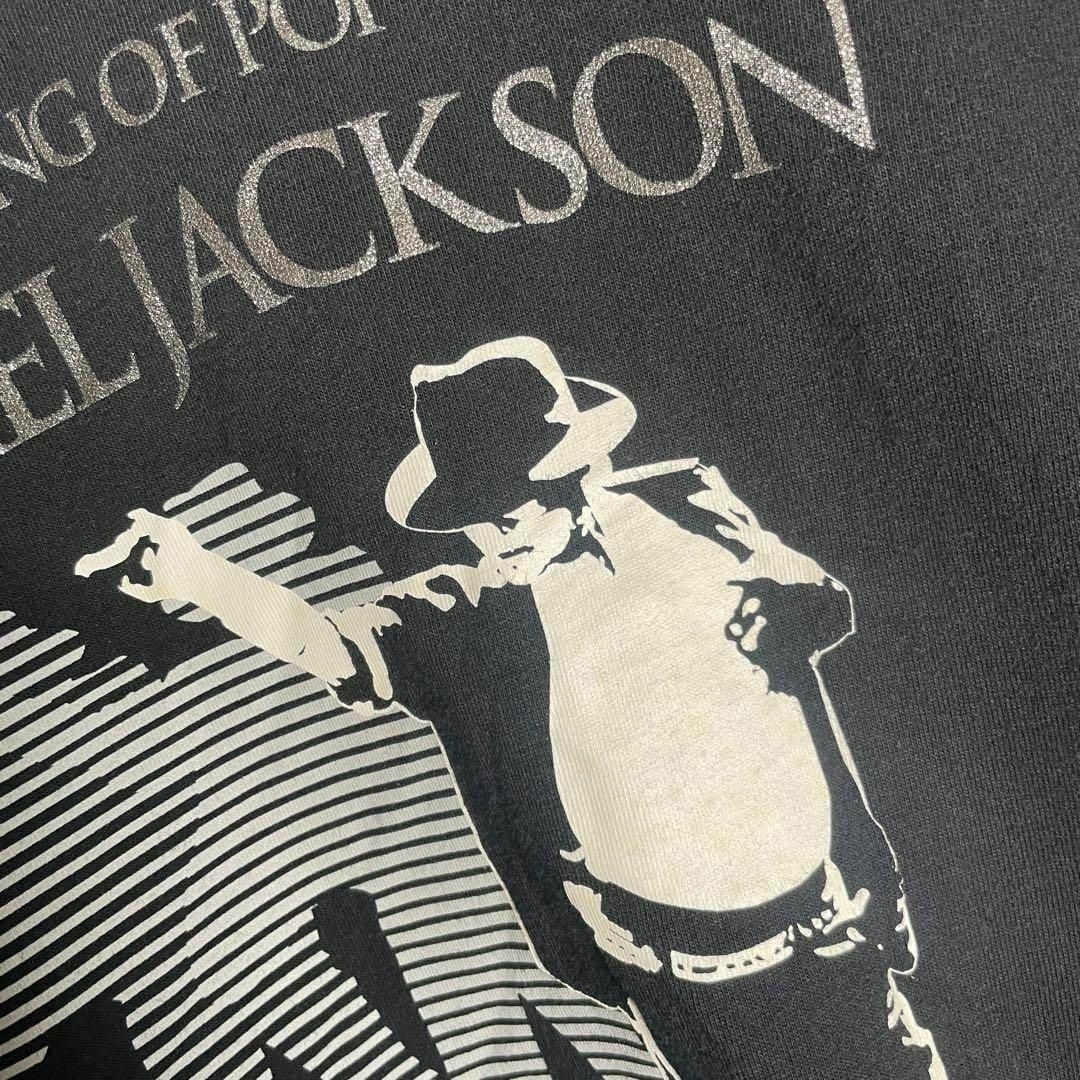 VINTAGE(ヴィンテージ)の[古着]マイケル・ジャクソン　半袖　Tシャツ　キングオブポップ　50周年記念　黒 メンズのトップス(Tシャツ/カットソー(半袖/袖なし))の商品写真