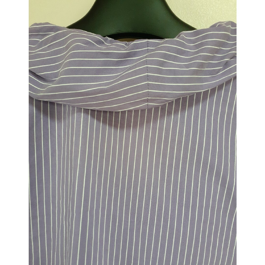 NARACAMICIE(ナラカミーチェ)のNARACAMICIE ナラカミーチェ ストライプフリルブラウス 七分袖 レディースのトップス(Tシャツ(長袖/七分))の商品写真