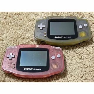 Nintendo ゲームボーイアドバンス　本体　2台　クリア　ピンク