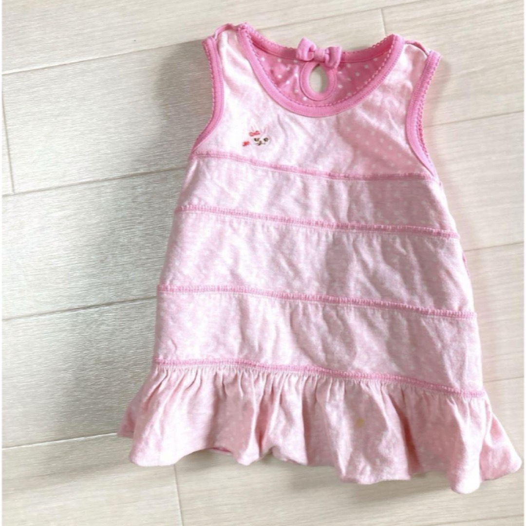 mikihouse(ミキハウス)のMIKIHOUSE ミキハウス　うさこ　フリフリトップス キッズ/ベビー/マタニティのキッズ服女の子用(90cm~)(Tシャツ/カットソー)の商品写真