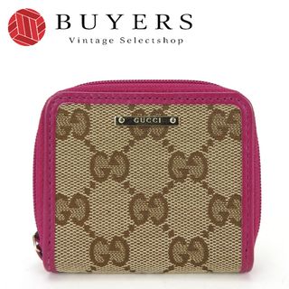 グッチ(Gucci)の【中古】 グッチ コインケース 115255 GGキャンバス レザー ピンク ベージュ ゴールド金具 小物 普段使い レディース 女性 GUCCI(コインケース)