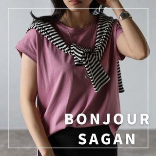 ボンジュールサガン(BONJOUR SAGAN)の"新品・タグ付"フレンチスリーブコットンTシャツ/BONJOUR SAGAN(Tシャツ(半袖/袖なし))