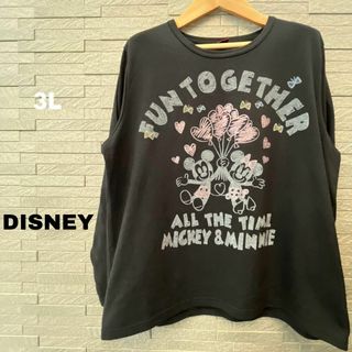 ディズニー(Disney)のディズニー ミニー ロンT 長袖トップス スウェット ユニセックス L ネイビー(Tシャツ(長袖/七分))