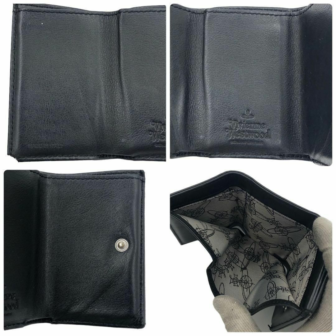Vivienne Westwood(ヴィヴィアンウエストウッド)のヴィヴィアンウエストウッド レター型 サフィアーノレザー ブラック オーブ レディースのファッション小物(財布)の商品写真
