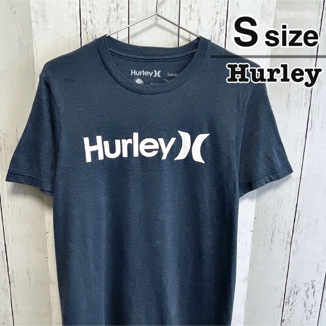 Hurley(ハーレー)のHurley　ハーレー　Tシャツ　S　ネイビー　プリント　ロゴ　クルーネック メンズのトップス(Tシャツ/カットソー(半袖/袖なし))の商品写真