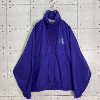 ケンゾー(KENZO)の【レアカラー】90s ケンゾー フルジップ ナイロンジャケット パープル L(ナイロンジャケット)