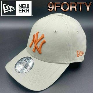 ニューエラー(NEW ERA)のニューエラ 帽子 キャップ ベージュx濃橙 9FORTY NY new era(キャップ)