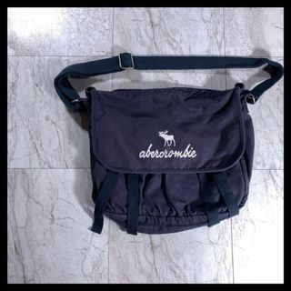 アバクロンビーアンドフィッチ(Abercrombie&Fitch)の90s 00s アバクロ ニュースペーパー メッセンジャー バッグ ネイビー(メッセンジャーバッグ)