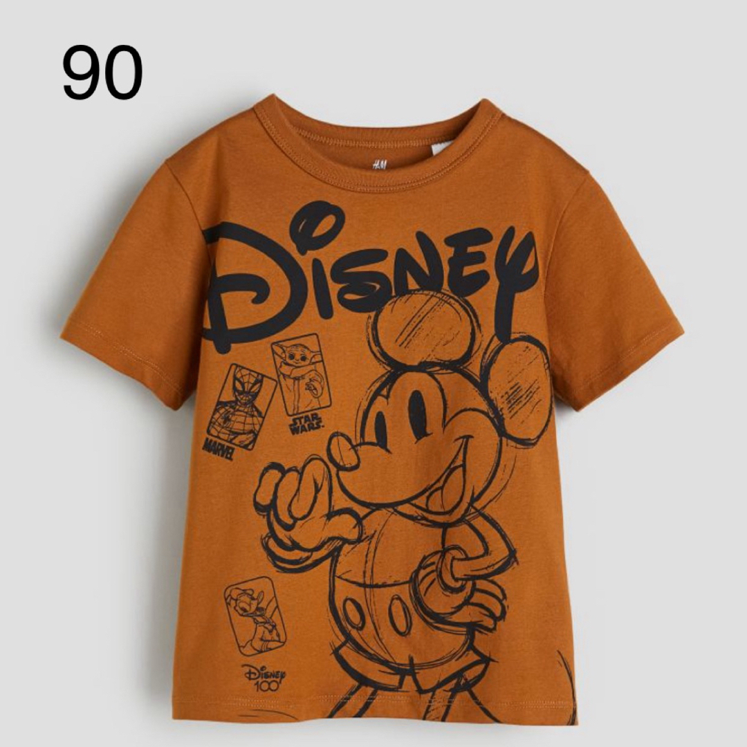 H&M(エイチアンドエム)の《新作》h&m  ディズニー100周年  ミッキーマウス　Tシャツ　90 キッズ/ベビー/マタニティのキッズ服男の子用(90cm~)(Tシャツ/カットソー)の商品写真
