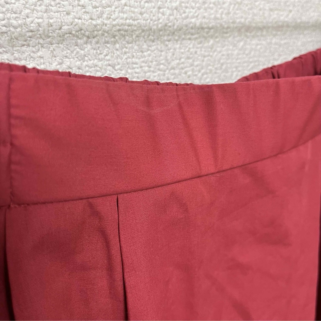 GU(ジーユー)のジーユー gu タックフレアミディスカート フレアスカート スカート ピンク M レディースのスカート(ロングスカート)の商品写真