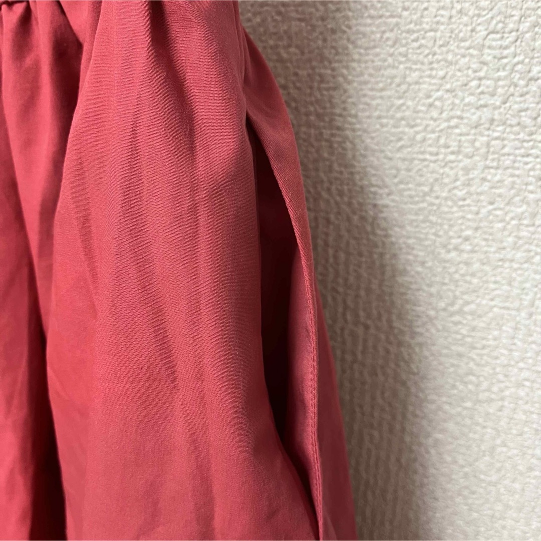 GU(ジーユー)のジーユー gu タックフレアミディスカート フレアスカート スカート ピンク M レディースのスカート(ロングスカート)の商品写真