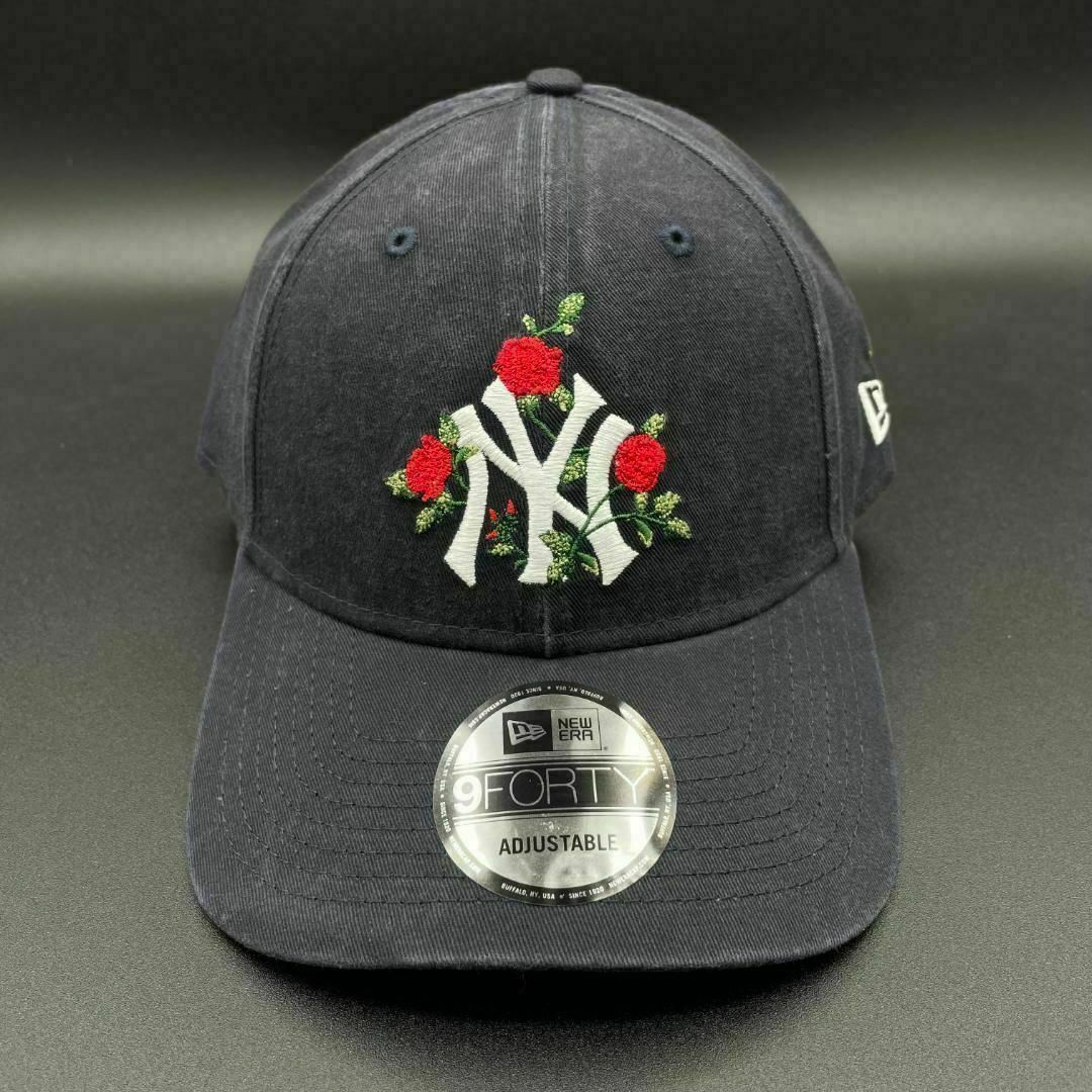 NEW ERA(ニューエラー)のアウトレット ニューエラ 帽子 キャップ 9FORTY ネイビー ローズ NY メンズの帽子(キャップ)の商品写真