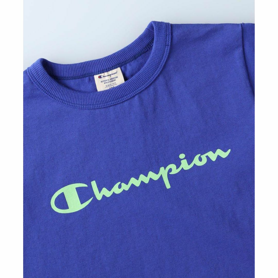 Champion(チャンピオン)の新品　Champion ライトオン　ロゴプリントTシャツ　子供服　青　130cm キッズ/ベビー/マタニティのキッズ服男の子用(90cm~)(Tシャツ/カットソー)の商品写真