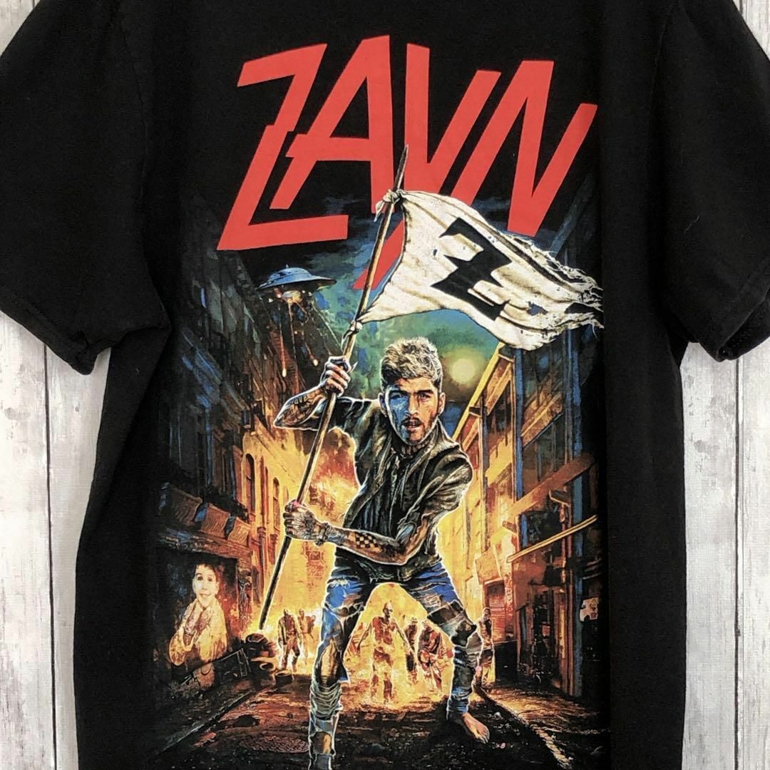 MUSIC TEE(ミュージックティー)の音楽系Ｔシャツ　ゼイン　ZAYN　サイズＭ　半袖Ｔシャツ　黒ブラック　メンズ古着 メンズのトップス(Tシャツ/カットソー(半袖/袖なし))の商品写真