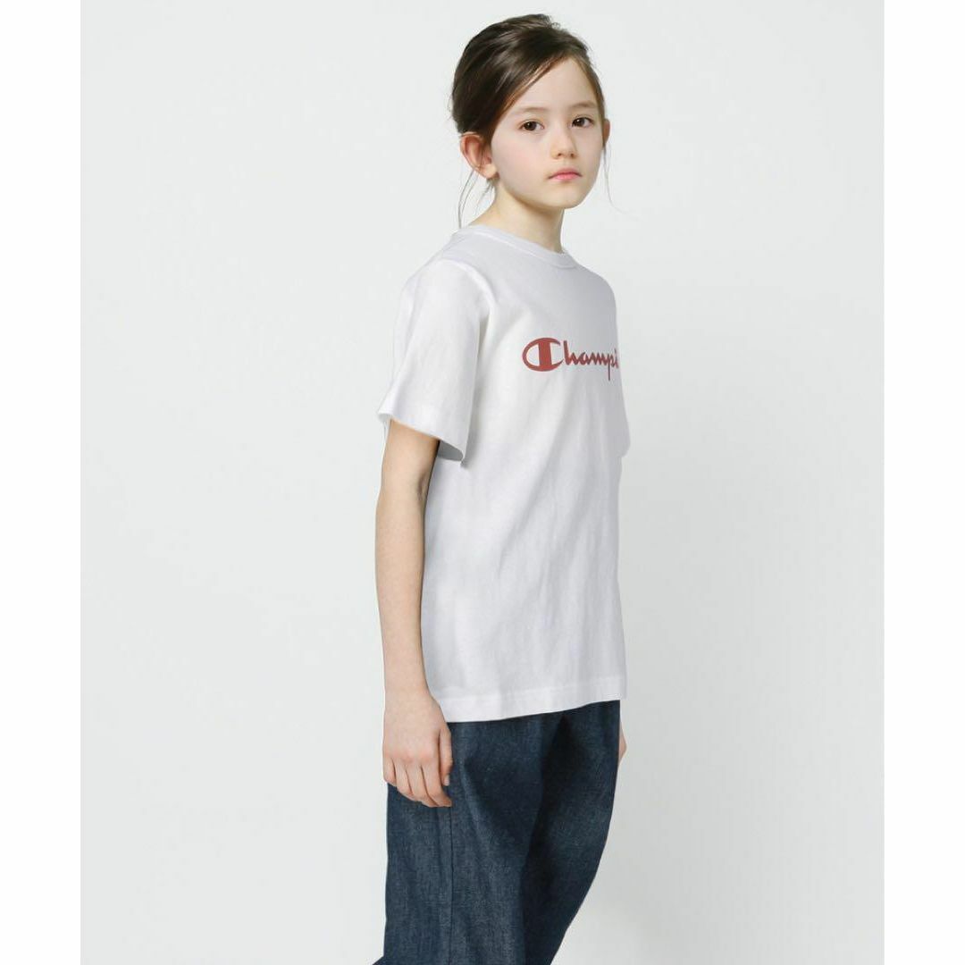 Champion(チャンピオン)の新品　Champion ライトオン　ロゴプリントTシャツ　子供服　白　130cm キッズ/ベビー/マタニティのキッズ服男の子用(90cm~)(Tシャツ/カットソー)の商品写真