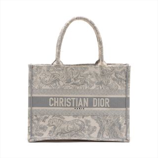 クリスチャンディオール(Christian Dior)のクリスチャンディオール ブックトート スモール キャンバス  グレー レデ(トートバッグ)