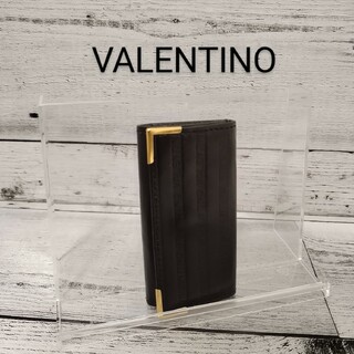 ヴァレンティノ(VALENTINO)のVALENTINO ヴァレンティノ　キーケース　ブラック　メンズ(キーケース)