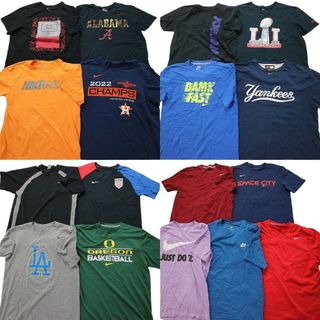 古着卸 まとめ売り ナイキ 半袖Tシャツ 17枚セット (メンズ M /L ) ワンポイントロゴ　英字ロゴ　プロチーム　エンジェルス MS9647(その他)