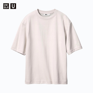 ユニクロ(UNIQLO)のエアリズムコットンオーバーサイズTシャツ　LIGHT GRAY(Tシャツ/カットソー(半袖/袖なし))