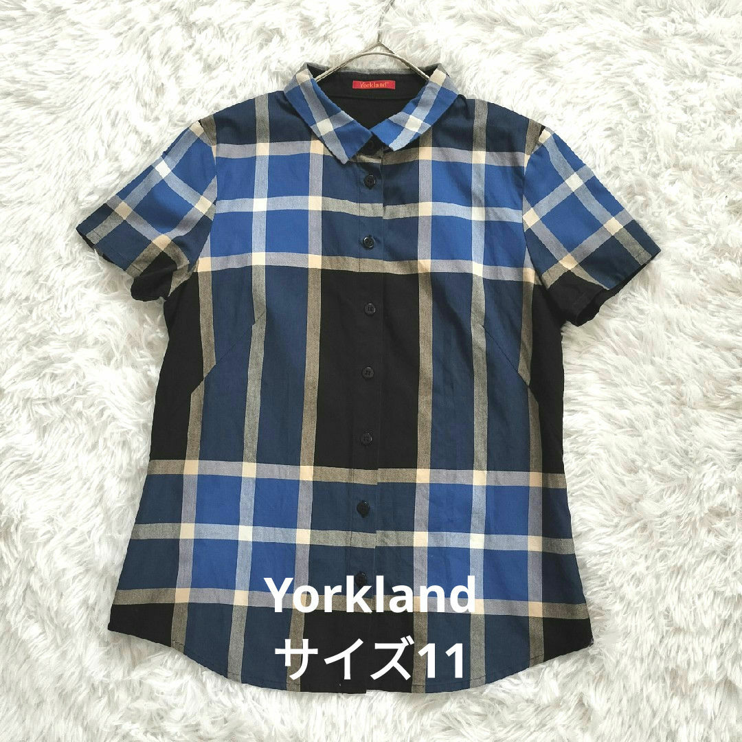 Yorkland(ヨークランド)のYorkland ヨークランド チェック 半袖シャツ 日本製 11 レディースのトップス(シャツ/ブラウス(半袖/袖なし))の商品写真