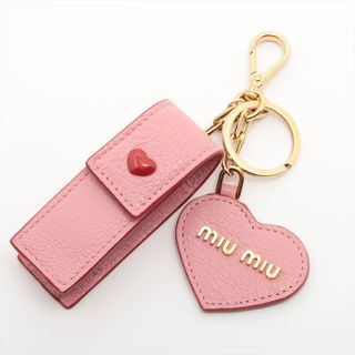 ミュウミュウ(miumiu)のミュウミュウ  GP×革  ピンク レディース その他小物(その他)