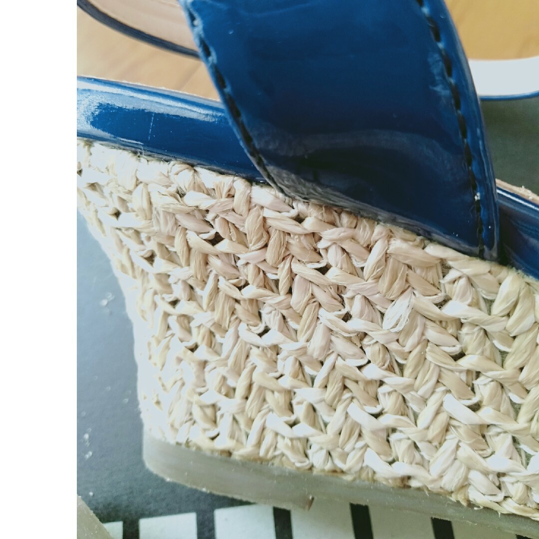 サンダル　ブルー　M レディースの靴/シューズ(サンダル)の商品写真