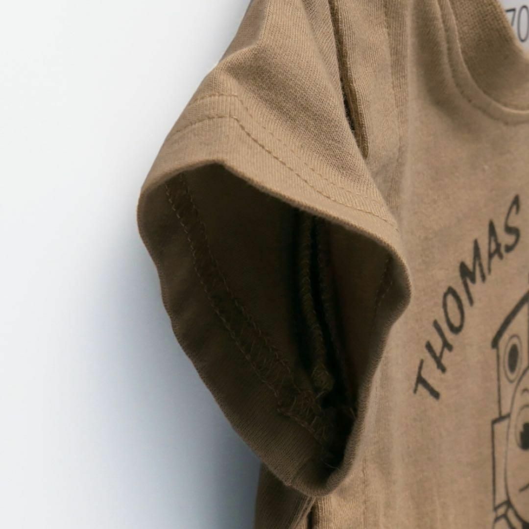 Branshes(ブランシェス)の新品　branshes 重ね着風半袖カバーオール　子供服　ベビー　ブラウン　70 キッズ/ベビー/マタニティのベビー服(~85cm)(カバーオール)の商品写真