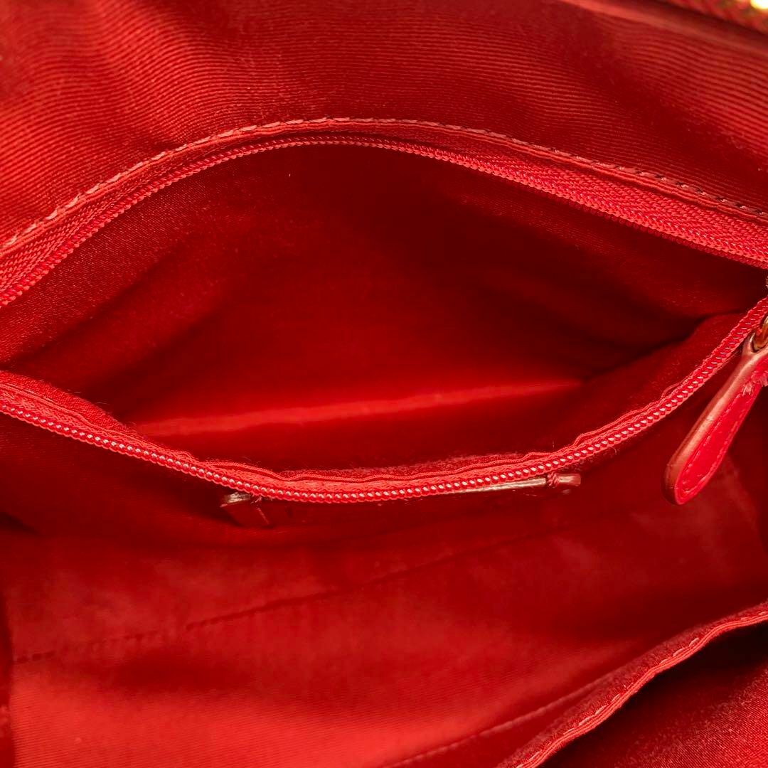 COACH(コーチ)の美品 コーチ レザー 2WAY ショルダーバッグ ミニベネット ロゴ金具 赤 レディースのバッグ(ショルダーバッグ)の商品写真