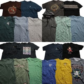 古着卸 まとめ売り カラーmix プリント 半袖Tシャツ 20枚セット (メンズ L /XL ) バンズ チャンピオン ラルフローレン MS9808(その他)