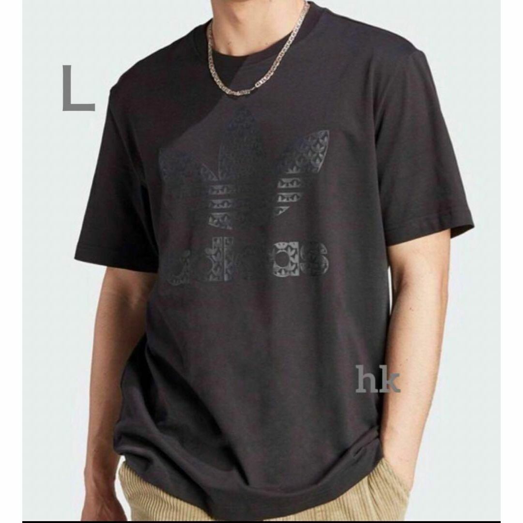 adidas(アディダス)のアディダスオリジナルス　モノグラム　半袖　Tシャツ　L　ブラック メンズのトップス(Tシャツ/カットソー(半袖/袖なし))の商品写真