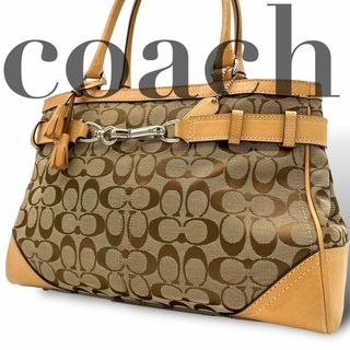 コーチ(COACH)のCOACH コーチ トートバッグ シグネチャー ブラウン A4収納可能(トートバッグ)