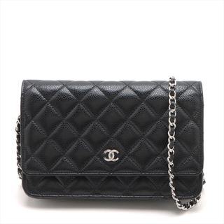 シャネル(CHANEL)のシャネル  キャビアスキン  ブラック レディース ショルダーバッグ(ショルダーバッグ)