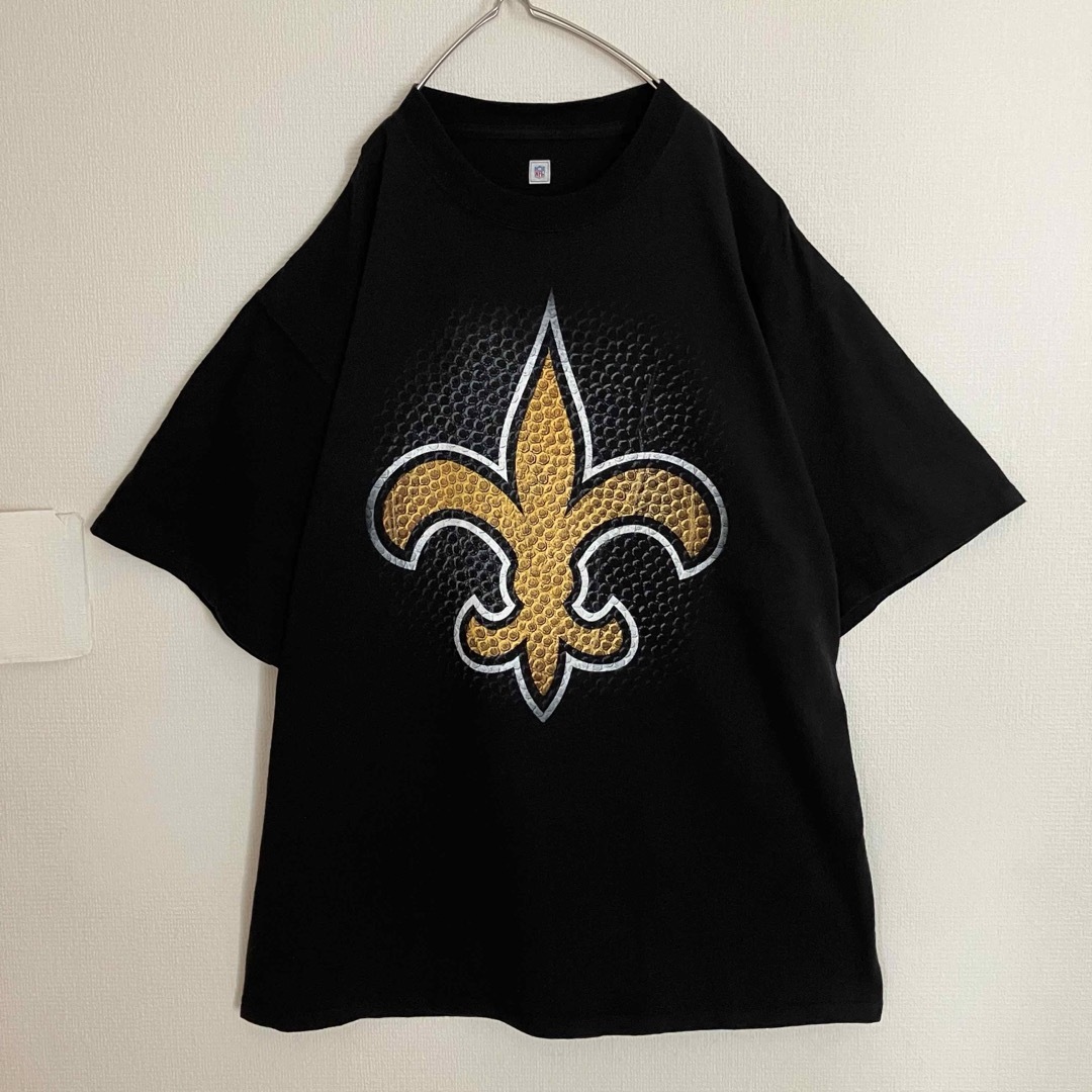 超オーバーサイズNFLニューオーリンズセインツTシャツビッグロゴTEE黒tシャツ メンズのトップス(Tシャツ/カットソー(半袖/袖なし))の商品写真