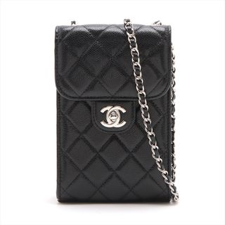 シャネル(CHANEL)のシャネル  キャビアスキン  ブラック レディース ショルダーバッグ(ショルダーバッグ)