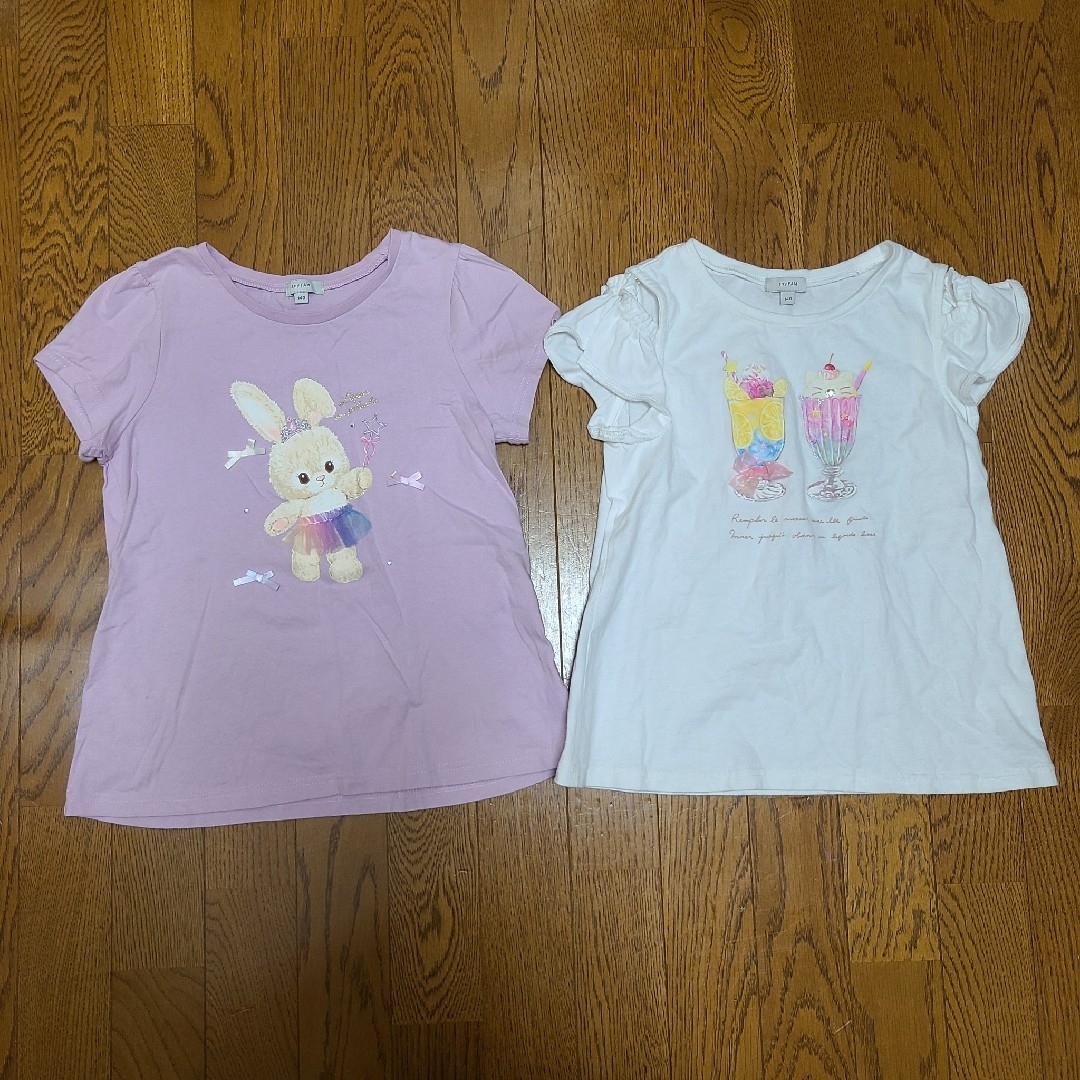 anyFAM(エニィファム)のエニィファム うさぎTシャツ パフェトップス 140cm まとめ売り キッズ/ベビー/マタニティのキッズ服女の子用(90cm~)(Tシャツ/カットソー)の商品写真