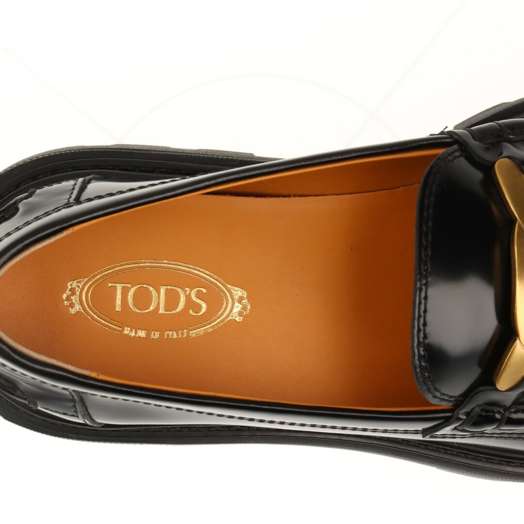 TOD'S(トッズ)のトッズ ケイト ブラッシュドレザー 38 ブラック レディース ローファー レディースの靴/シューズ(ローファー/革靴)の商品写真