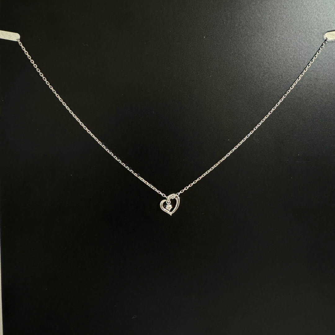 4℃(ヨンドシー)の4℃ ヨンドシー ネックレス エターナル シルバー ハート  ダイヤモンド レディースのアクセサリー(ネックレス)の商品写真