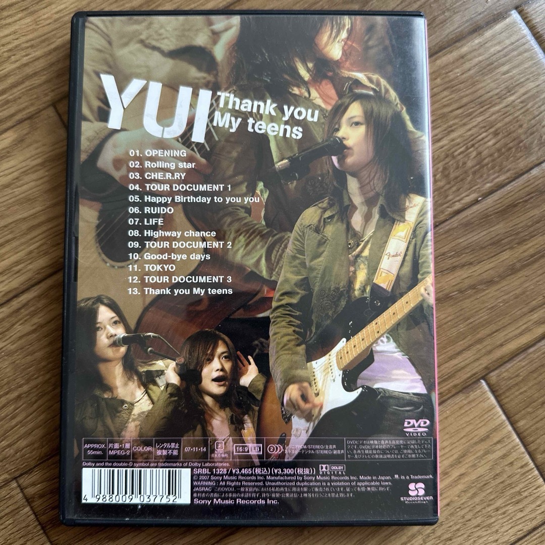 YUI/Thank you My teens エンタメ/ホビーのDVD/ブルーレイ(ミュージック)の商品写真