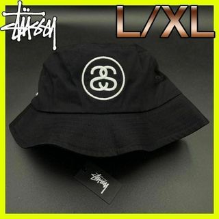 ステューシー(STUSSY)のステューシー バケットハット STUSSY HAT L/XL SS ロゴ リンク(ハット)