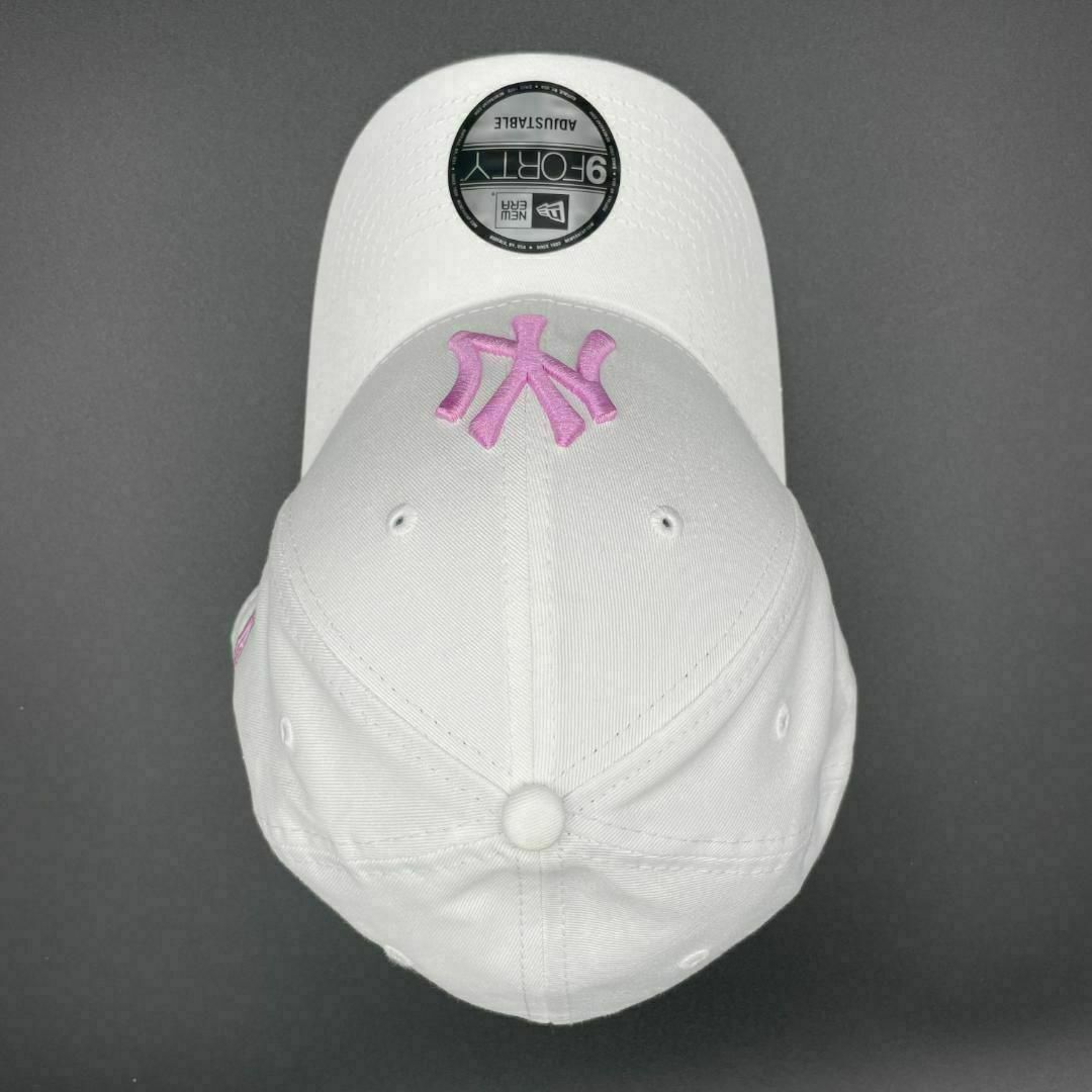 NEW ERA(ニューエラー)のニューエラ 帽子 new era キャップ ヤンキース 白xピンク 9FORTY レディースの帽子(キャップ)の商品写真