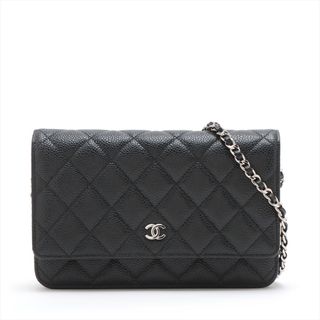 シャネル(CHANEL)のシャネル  キャビアスキン  ブラック レディース ショルダーバッグ(ショルダーバッグ)