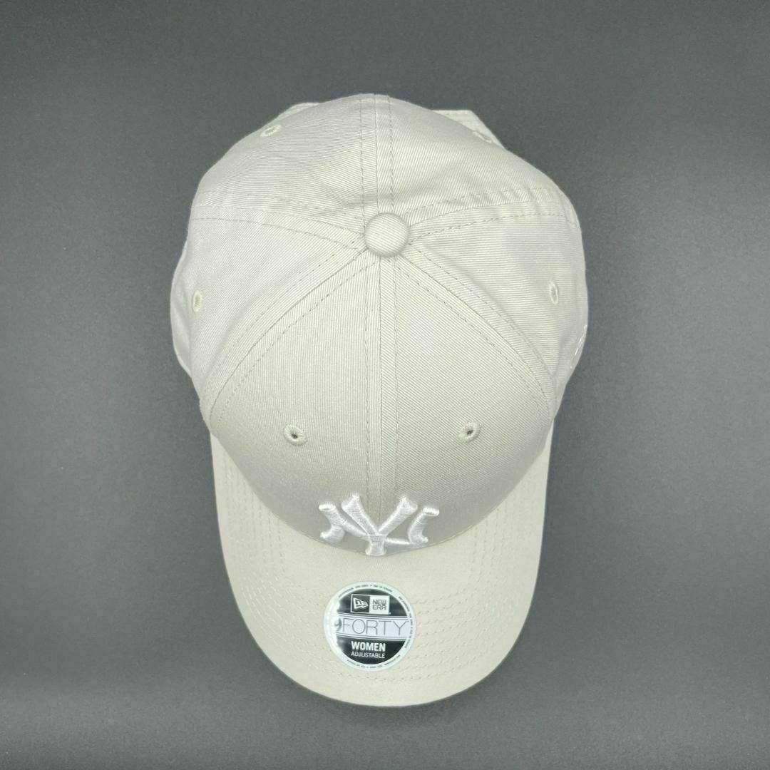 NEW ERA(ニューエラー)のニューエラ キャップ 帽子 ベージュ白 9FORTY ヤンキース new era レディースの帽子(キャップ)の商品写真